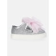 thumbnail image 2 of Wonder Nation Baby Girls Strap Bump Toe Tulle Bow Sneakers, 2 of 6