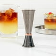 thumbnail image 4 of Bar Lux 1 oz / 2 oz Black-Plated Stainless Steel Jigger - Japanese Style, Copper-Plated Ring - 1 count box, 4 of 11