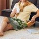 thumbnail image 5 of Balery Nature Hand Daisies Art Pantalones cortos de pijama de punto de algodón para hombre con cinturilla y bolsillos-3X-Large, 5 of 6