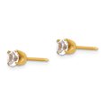 thumbnail image 2 of Inverness 24k Gold-plated 5mm Austrian Crystal Earrings, 2 of 3