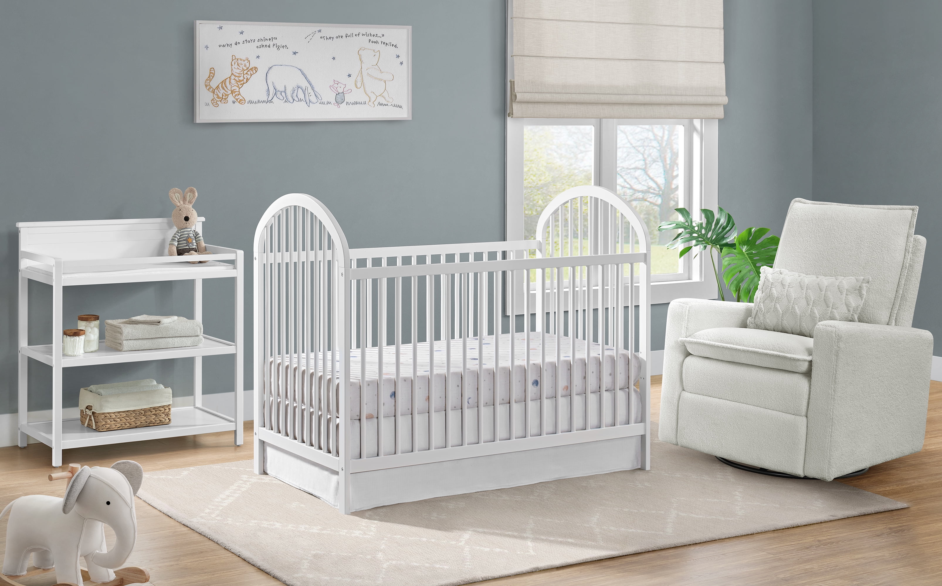 Oxford Baby Everest Convertible Island Crib Snow White