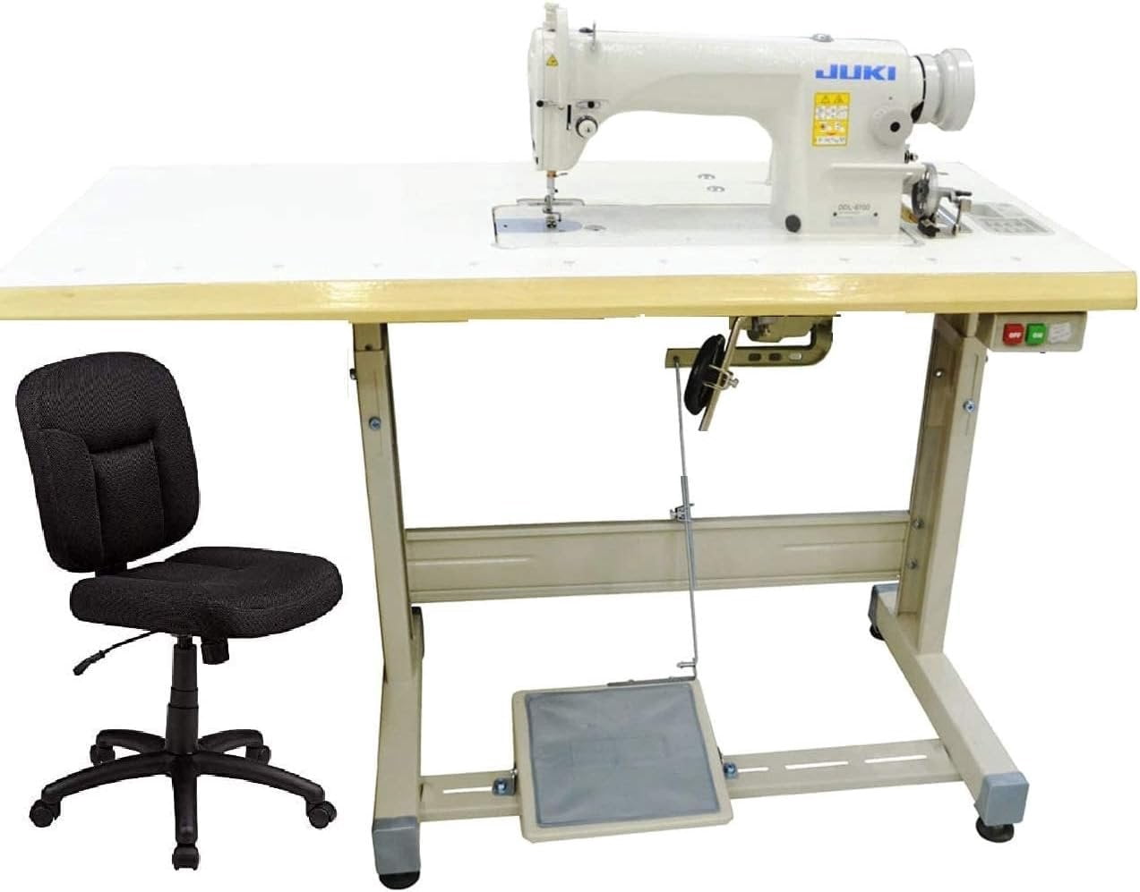 JUKI DDL-8700-Industrial Straight Stitch Sewing Machine,Power Stand Ship Assembled + Chair