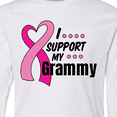 thumbnail image 4 of Inktastic Breast Cancer Awareness I Support My Grammy with Pink Ribbon Long Sleeve Youth T-Shirt, 4 of 5