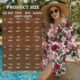 thumbnail image 7 of Xoenoiee Rose Flower Print Women's Swimsuit Coverup Button Down Beach Cover Ups Shirt Dress Summer Casual Oversized Vacation Swimwear with Pocket, XL, 7 of 7