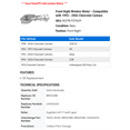 thumbnail image 2 of Front Right Window Motor - Compatible with 1993 - 2002 Chevy Camaro 1994 1995 1996 1997 1998 1999 2000 2001, 2 of 2