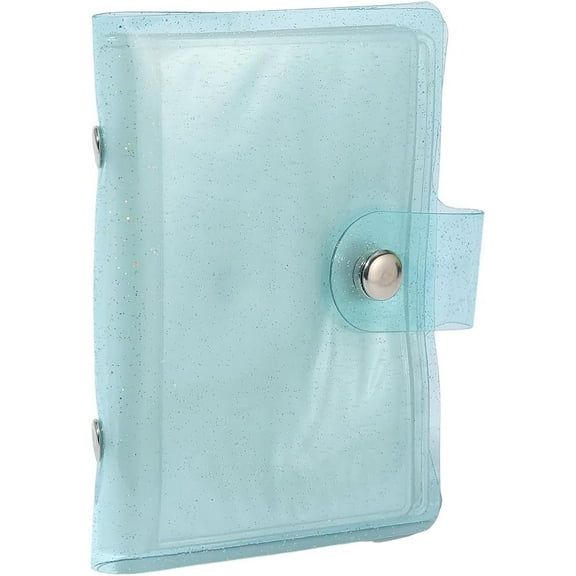 2 Pack 36 Pockets Instax Mini Photo Album Polaroid Picture Holder Book PVC 4 x 3 Inch Rectangle Pale Turquoise Small Wallet Album Holder for 3 Inch Pictures Photos Photocard Holder Storage Gray