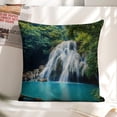 thumbnail image 6 of Waterfall trees blue pool linen throw pillowcase decoration pillowcase gifting preferred 24x24 inch cushion cover 2 sets sofa pillowcase sofa bedroom living room car, 6 of 8