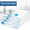 thumbnail image 4 of Bolsa de almacenamiento al vacío, 11 bolsas de compresión reutilizables y que ahorran espacio para guardar ropa, almohadas y edredones de plumas., 4 of 5