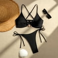 thumbnail image 6 of Swimming Suits for Women, Womens Bathing Suits, Bathing Suit for Women 2 Piece, Women Halter Bikini Set - Two Piece Triangle Swimsuit Tie Bathing Suit 2026 Cute Swimwear, Black L, 6 of 6