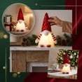 thumbnail image 4 of Christmas Decorations Indoor Outdoor, Light Up Sequin Christmas Gnome with Glowing Beard, Faceless Swedish Tomte Decor for Shelf, Mantel, Tabletop, 4 of 8