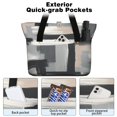 thumbnail image 2 of Tote Bag for Women - Black and Grey Abstract Art Artwork Shoulder Bag - Large Utility Work Duffle Bag with Zipper Handbag for Travel, Work, Sprots, 2 of 5