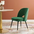 thumbnail image 2 of Side Dining Chair, Velvet, Green, Modern Contemporary Urban Design, Kitchen Room Cafe Bistro Restaurant Hospitality, 2 of 8