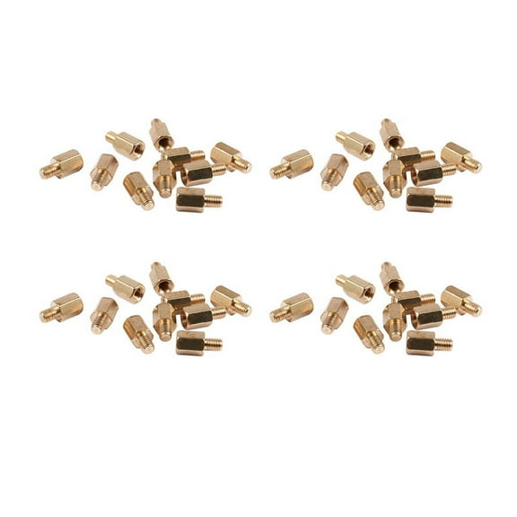 40 Pcs PC PCB Motherboard Brass Standoff Hexagonal Spacer M3 6 4mm