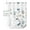 White, variant on No Hook Shower Curtain with Snap in Liner, Ocean Turtle Starfish Jellyfish Coral Rustic Wood Grain Hotel Shower Curtains for Bathroom, Washable Shower Curtain Liner Set with Mesh Top Window, 36"x72"