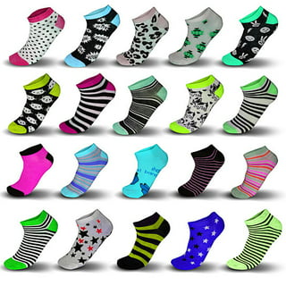 12 Pairs Women's Ankle Socks Size 9-11 Multicolor Solid Assorted ...