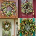 thumbnail image 6 of Spring Artificial Colorful Flower Wreath for Front Door ,Purple Floral Door Wreath with Daisy and Green Leaves for Wedding, Wall, Decorations, 6 of 8