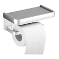thumbnail image 4 of Soporte higiénico Macarena con estante Adhesivo para Baño plata, 4 of 7
