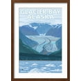 thumbnail image 2 of Art.com Glacier Bay, Alaska, Glacier Scene Art Print by Lantern Press, Brown Frame Wall Art, 17" x 23", 2 of 5