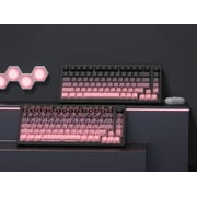 COSTOM Pink Keycaps,135 Topographic keycap Sets,Backlit Shine Through PBT Keyboard Keycaps for 61/64/66/68/71/75/84/87 Mechanical Keyboards,Pink