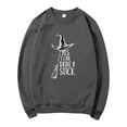thumbnail image 4 of Arlun Yes I Can Drive A Stick Sweatshirts For Women Halloween Witch Printed Pullover Sweatshirts Plus Size Crew Neck Long Sleeve Loose Comfy Hoodless Tops Dark Gray XL, 4 of 4