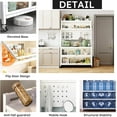 thumbnail image 3 of Montary 65-Inch Kitchen Organizer - White Freestanding Pantry w/Drawers & Appliance Shelf, 3 of 9