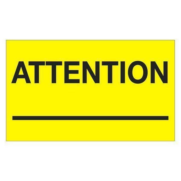 Tape Logic Label,Attention,3x5" DL1125