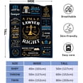 thumbnail image 4 of Lawyer Gifts for Women Men Lawyer Blanket, Law School Gifts Lawyer Graduation Gifts, Attorney Gifts for Women Men Law School Essentials Supplies Soft Cozy Flannel Throw Blanket 50''x 60'', 4 of 5