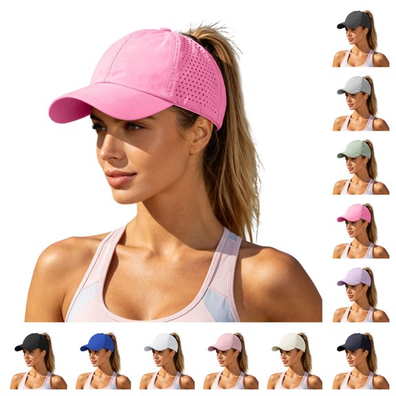 SAWOBUUN UPF 50 Cooling High Ponytail Baseball Cap for Women Mesh Quick Drying Adjustable Hats