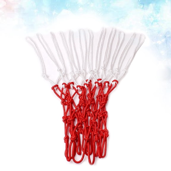 Luxshiny Red Basketball Net All Weather Resistant Nylon Replacement for Basketball Accessories