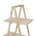 thumbnail image 6 of Alpine Corporation MBB168 Wood 3-Tier Triangular Storage Rack for Books, Plants, Decor, Rustic Display Rack with 3 Shelves, 6 of 13