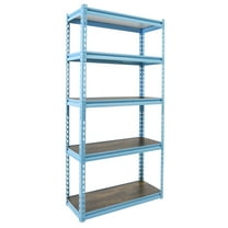 King's Rack Blue 5-Tier Boltless Tier Height Adjustable Steel Frame ...