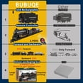 thumbnail image 3 of UFULMN Electric Remote Control Train Set Christmas Train Steam Locomotive Cargo Car & Tracks Birthday for Boys Girls, 3 of 8