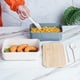thumbnail image 5 of Fiambrera Portátil con Tapa de Madera de Bambú, Lonchera Aislante para Trabajadores de Oficina, Lonchera Japonesa para Sushi, Color Cremoso, 5 of 6