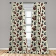 thumbnail image 5 of Ambesonne Vintage Curtains, Berry Fruit Art, Pair of 28"x63", Multicolor, 5 of 5