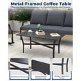 thumbnail image 4 of JFHID Outdoor Patio Furniture Sets on sale,4 PCS Conversation Bistro Sets with Rocking Chair & Coffee Table (Dark Grey), 4 of 10