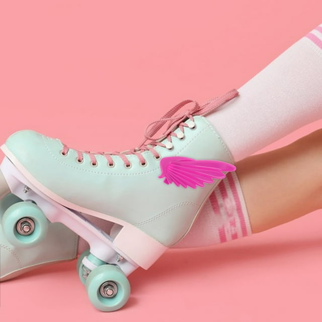 OULII 6 Pcs Ailes de Patins à Roulettes Ailes en PVC Rouges pour Décoration de Chaussures pour Femmes Design Unique