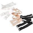 thumbnail image 1 of 30 Pairs Bra Strap Replacement Elastic Adjustable Removable Multi Color（Black+White+Skin tone）Bra Straps Holder Racer Back Conceal Bra Straps Non-slip Elastic Cleavage Control,, 1 of 5