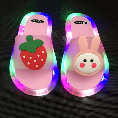 

TRIHIY Led Happy Slippers For Summer Children s Cartoon Cute Sandals Shining Walking Artifact
