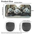 thumbnail image 5 of KUIFORTI Extra Large Windshield Sun Shade Foldable Car Front Window Sunshade for Most Cars SUV Truck Heat Blocker Visor Protector Blocks Max UV Rays and Keeps Your Vehicle Cool, Cute Pandas, 5 of 6