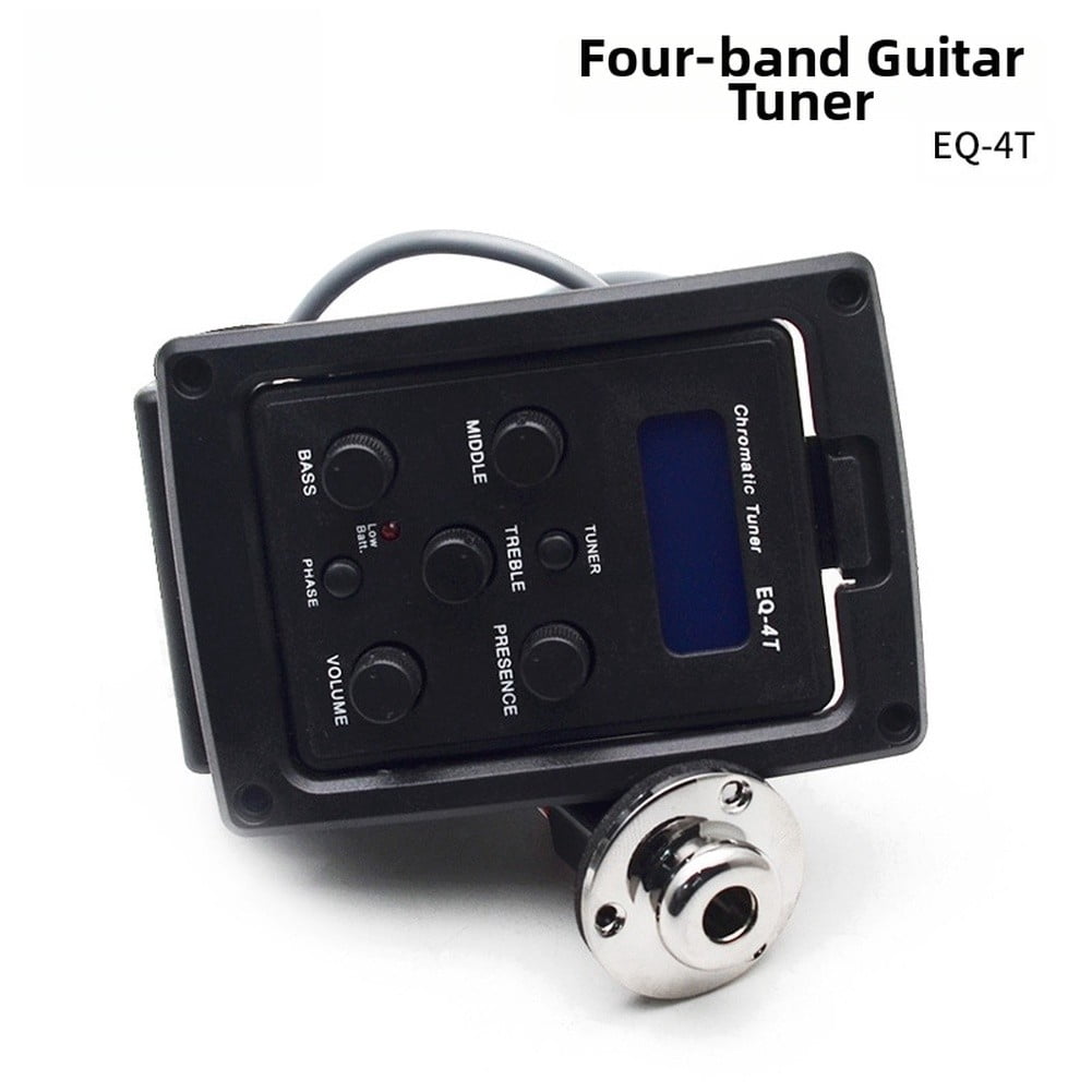 4 Band Guitar EQ Tuner EQ-4T Acoustic Guitar Preamp Pickup Equalizer with