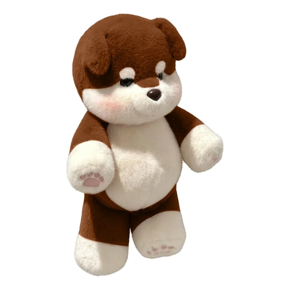Plush Animal, Cute Stuffed Animal, Brown Alaskan Malamute Dog Plushie, 16 Inch Standing Cuddle Toys, Made of Premium Soft Plush Material, Perfect As Bedtime Companion for Student