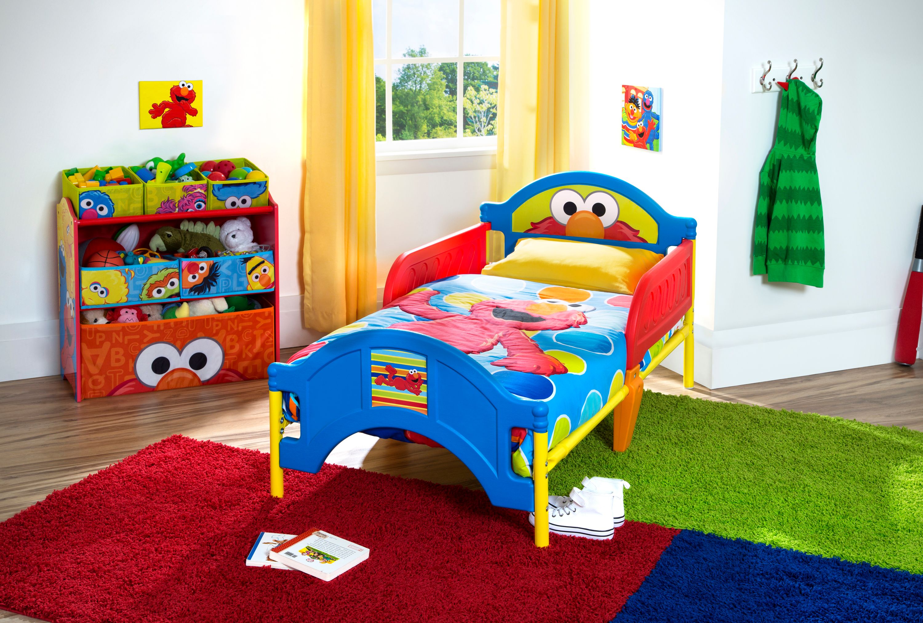 Delta Children Sesame Street Elmo Plastic Toddler Bed, Red and Blue - image 3 of 5