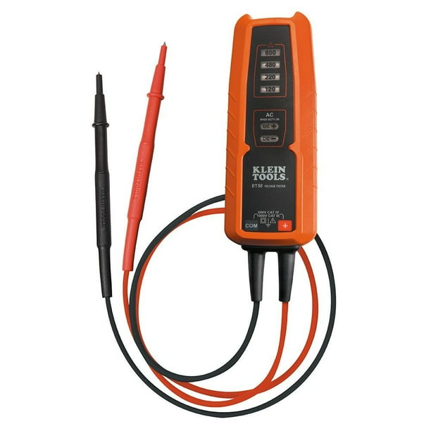 klein tools et50 electronic voltage tester ac/dc voltage range 120