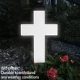 Solar Powered LED Cross Lights Graveside Memorial Headstone Stake