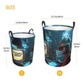 thumbnail image 3 of Sikiie Underwater Office Diver Print Round Dirty Clothes Basket, Waterproof Standing Foldable Storage Basket, for Laundry Room, Bedroom, Bathroom Storage-Medium, 3 of 6