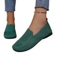 thumbnail image 4 of Bkhluea Women Breathable Knit Slip-On Flats Lightweight Comfortable Footwear For Daily Travel Outdoor Activities, 4 of 7