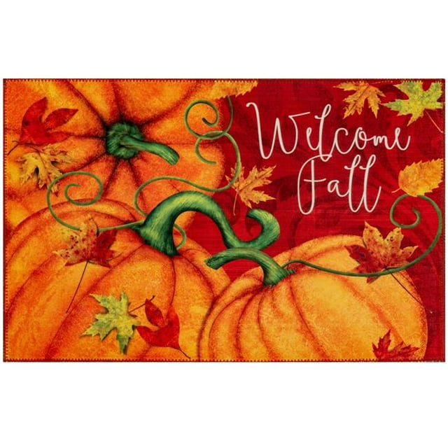 Olivias Home PR2L-VHT008 22 x 32 in. Pumpkin Harvest Rectangle Accent Rug, Multi Color