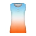 thumbnail image 6 of gakvbuo Summer Tank Tops For Women 2024 Casual Workout Shirts Scoop Neck Sleeveless U Neck Dolphin Hem Flowy Loose Fit Blouse Shirt Tunic Top, 6 of 7