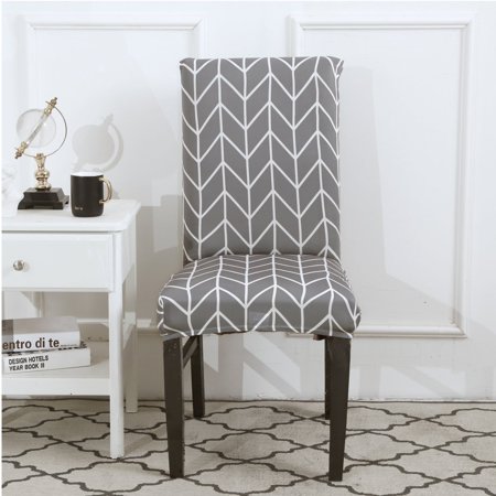 Grey Stretch Chair Cover Removable Slipcover Protective Covers for