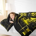 thumbnail image 4 of Erosebridal Ball Games Bedding Full Comforter Set,Football Sport Bedding Full Comforter Set,Yellow Neon Light Bedding Sets Full with Comforter,Super Cozy Room Decoration Reversible，3 Pieces, 4 of 8